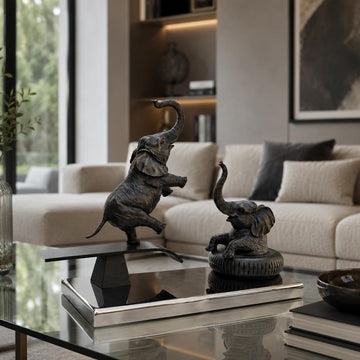 Elephants Make Waves (Bronze Sculpture)