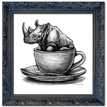 A Study for Rhino in a Cup (Giclee Canvas Print)