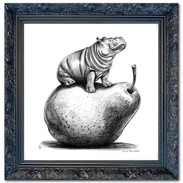 A Study for The Hippo Was Just Pearfect (Giclee Canvas Print)