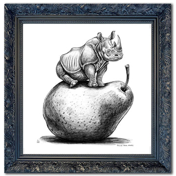 A Study for The Rhino Was Just Pearfect (Giclee Canvas Print)