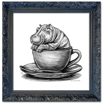 A Study for Hippo in a Cup (Giclee Canvas Print)