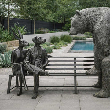 The Grizzly Bear Bench of Friendship (Bronze Sculpture)