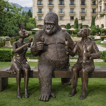 The Party Bench (Bronze Sculpture)