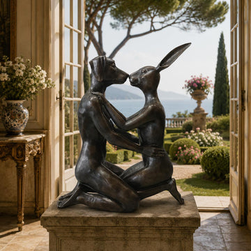 They Kissed and Kissed More (Bronze Sculpture, Mid-Size)