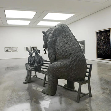 The Grizzly Bear Bench of Friendship (Bronze Sculpture)