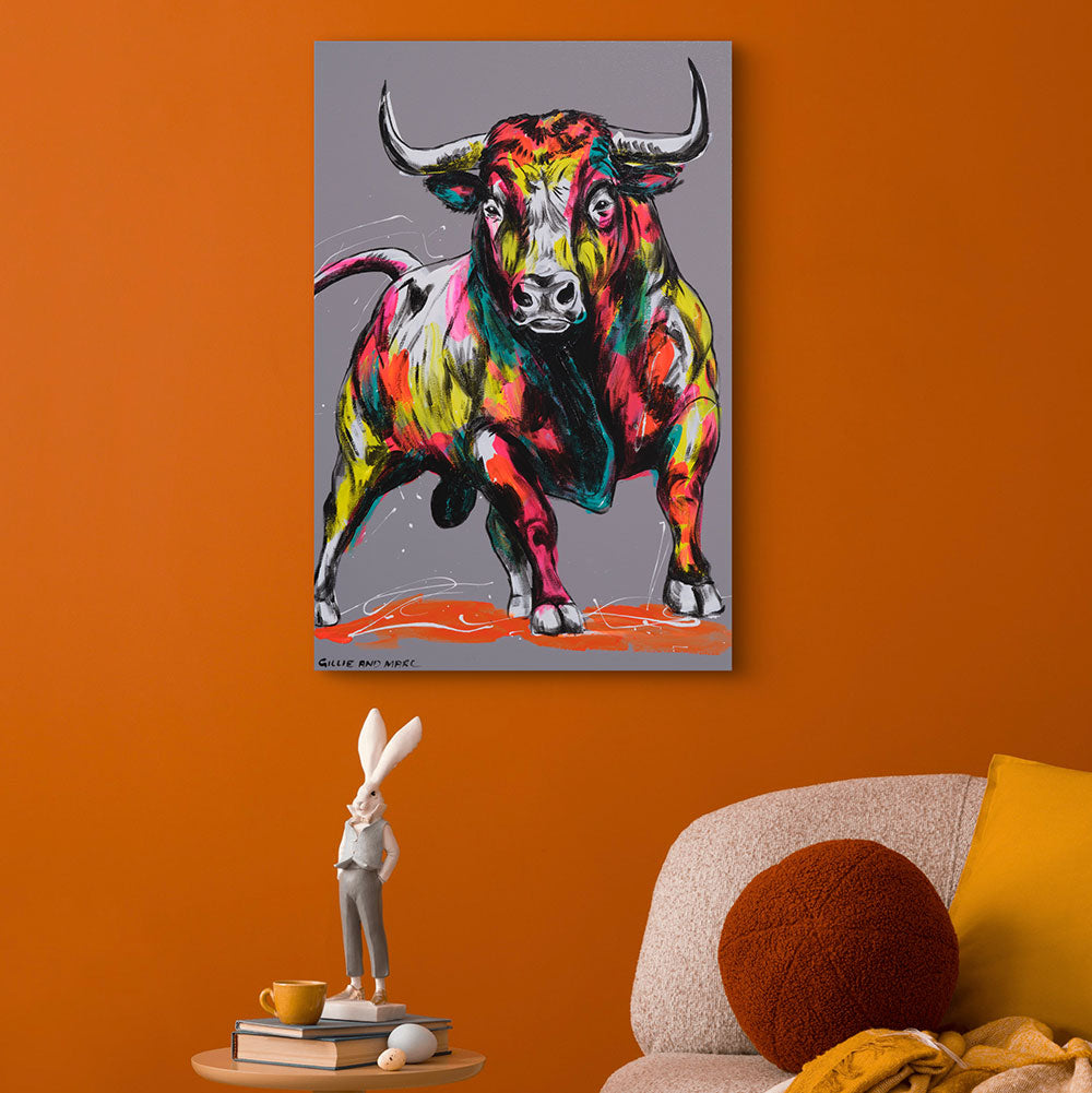 10PM Bull (Original Painting) – Gillie and Marc®