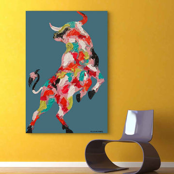 A Bull in the Dance of Life (Original Painting)