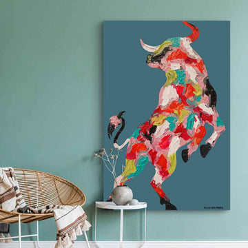 A Bull in the Dance of Life (Original Painting)