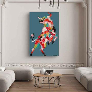 A Bull in the Dance of Life (Original Painting)