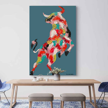 A Bull in the Dance of Life (Original Painting)
