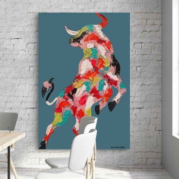 A Bull in the Dance of Life (Original Painting)