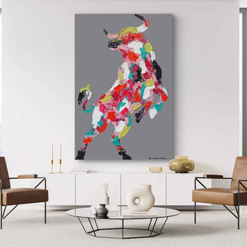 A Bull in the Headlights (Original Painting)