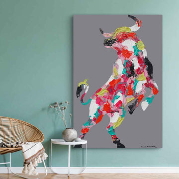 A Bull in the Headlights (Original Painting)