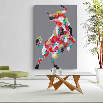 A Bull in the Headlights (Original Painting)