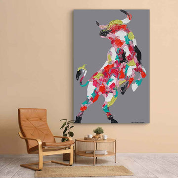 A Bull in the Headlights (Original Painting)