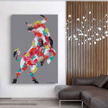 A Bull in the Headlights (Original Painting)