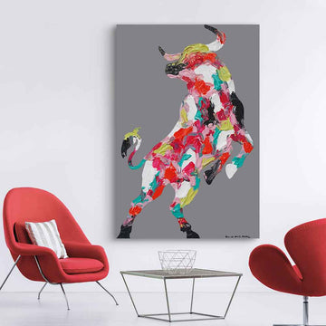 A Bull in the Headlights (Original Painting)