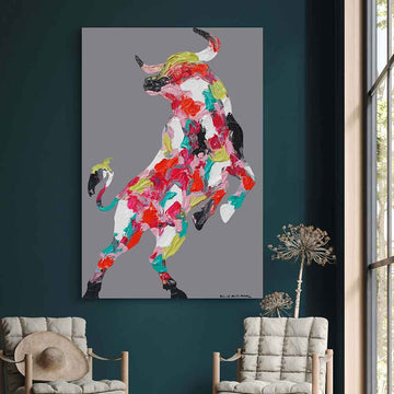 A Bull in the Headlights (Original Painting)