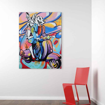 A Love Story on Wheels (Original Painting)