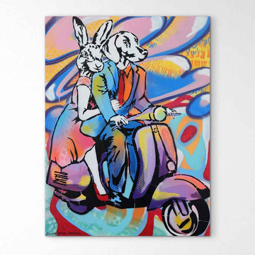 A Love Story on Wheels (Original Painting)