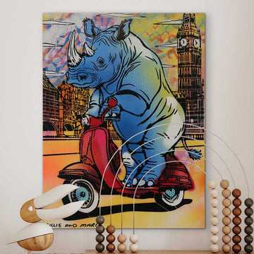 A Rhino Ride (Original Painting)