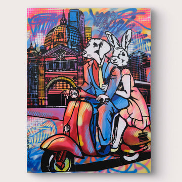 A Ride Down Flinders Street (Original Painting)