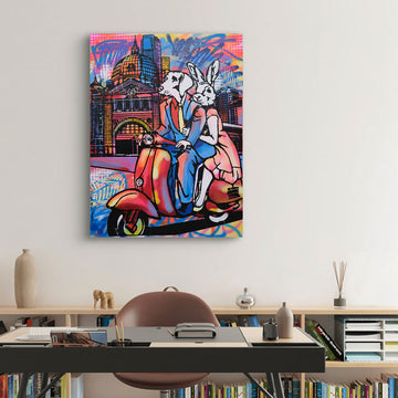 A Ride Down Flinders Street (Original Painting)