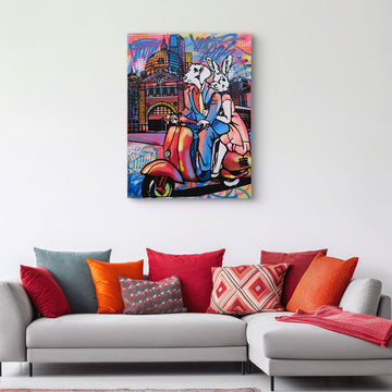 A Ride Down Flinders Street (Original Painting)