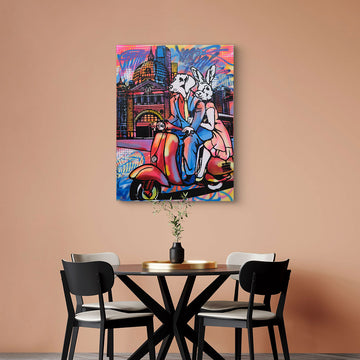 A Ride Down Flinders Street (Original Painting)