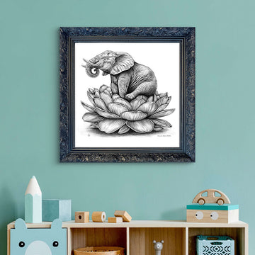 A Study for Elephant on a Flower (Giclee Canvas Print)