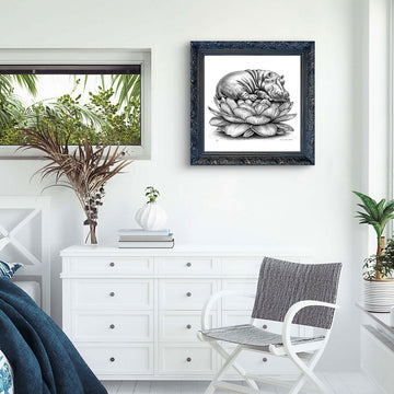 A Study for Hippo on a Flower (Giclee Canvas Print)
