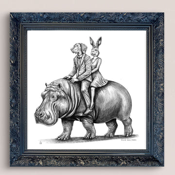 A Study for the Hippo Riders (Giclee Canvas Print)