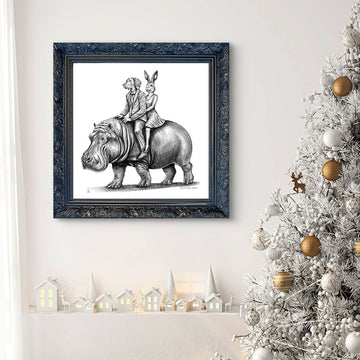 A Study for the Hippo Riders (Giclee Canvas Print)