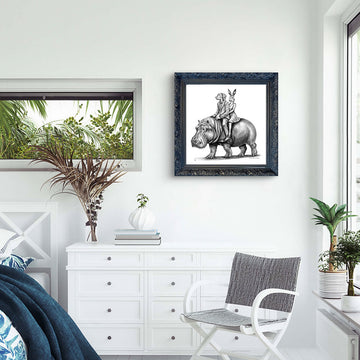 A Study for the Hippo Riders (Giclee Canvas Print)