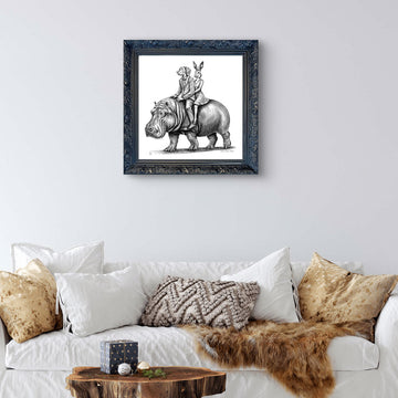 A Study for the Hippo Riders (Giclee Canvas Print)
