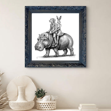 A Study for the Hippo Riders (Giclee Canvas Print)