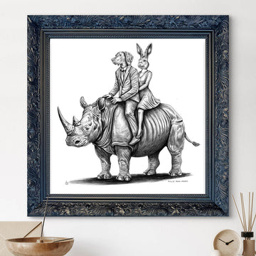 A Study For the Rhino Lovers (Giclee Canvas Print)