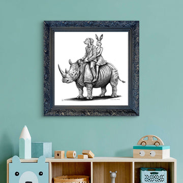 A Study For the Rhino Lovers (Giclee Canvas Print)