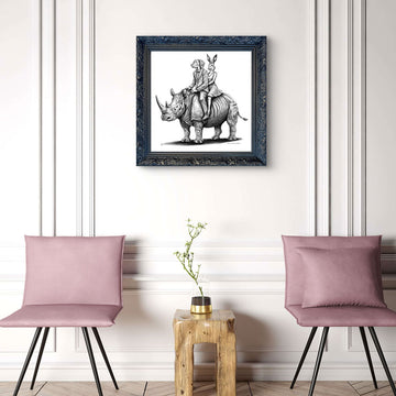 A Study For the Rhino Lovers (Giclee Canvas Print)