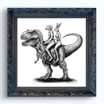 A Study for the T-Rex Riders (Giclee Canvas Print)