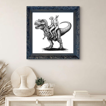A Study for the T-Rex Riders (Giclee Canvas Print)