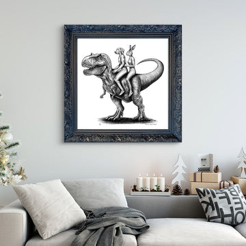 A Study for the T-Rex Riders (Giclee Canvas Print)