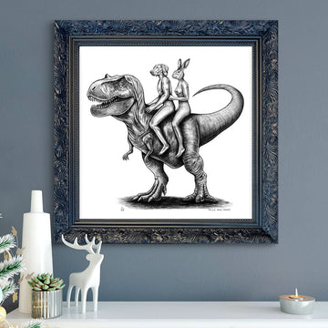 A Study for the T-Rex Riders (Giclee Canvas Print)