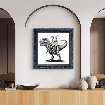 A Study for the T-Rex Riders (Giclee Canvas Print)