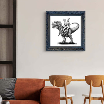 A Study for the T-Rex Riders (Giclee Canvas Print)