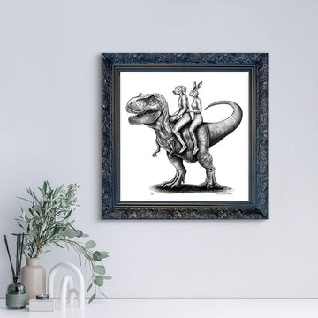 A Study for the T-Rex Riders (Giclee Canvas Print)
