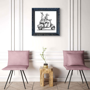 A Study for the Vespa Riders (Giclee Canvas Print)