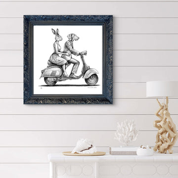 A Study for the Vespa Riders (Giclee Canvas Print)