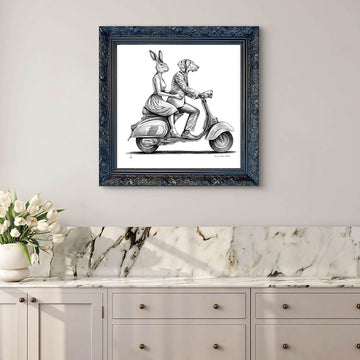 A Study for the Vespa Riders (Giclee Canvas Print)