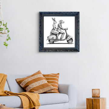 A Study for the Vespa Riders (Giclee Canvas Print)